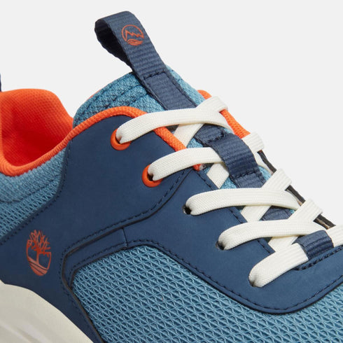 Timberland Junior Low Lace Up Sneaker in Medium Blue