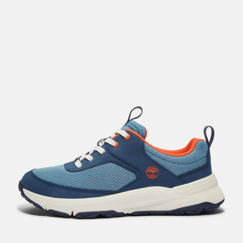 Timberland Junior Low Lace Up Sneaker in Medium Blue