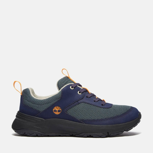 Timberland Junior Low Lace Up Sneaker in Dark Green