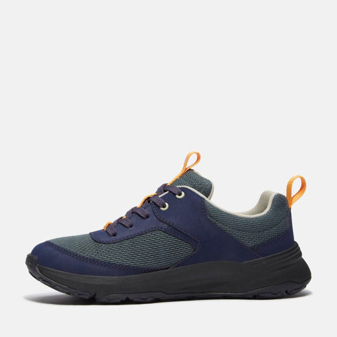 Timberland Junior Low Lace Up Sneaker in Dark Green