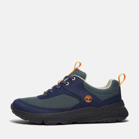 Timberland Junior Low Lace Up Sneaker in Dark Green