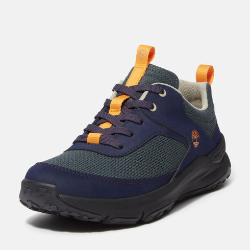Timberland Junior Low Lace Up Sneaker in Dark Green