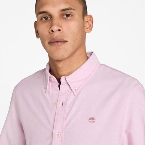Timberland Mens Oxford Shirt in Medium Pink
