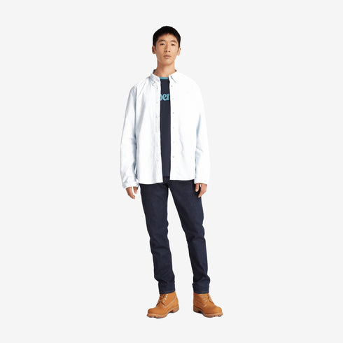 Timberland Mens Oxford Shirt in Blue