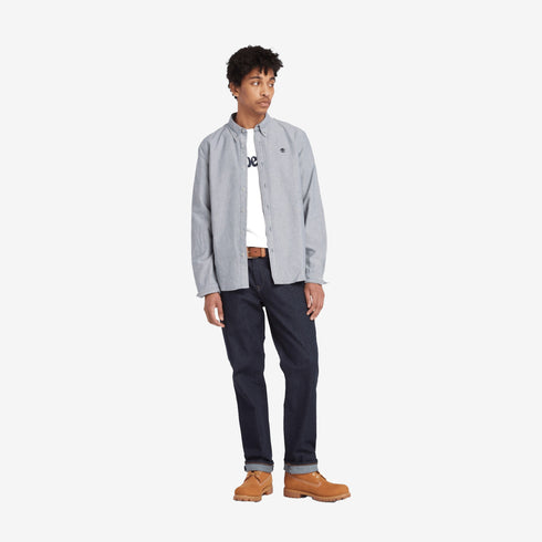Timberland Mens Oxford Shirt in Blue