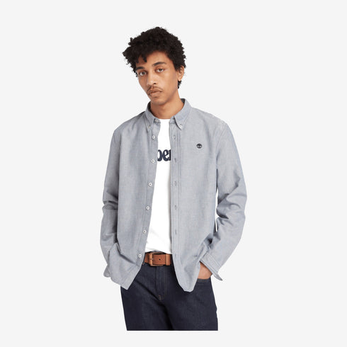 Timberland Mens Oxford Shirt in Blue