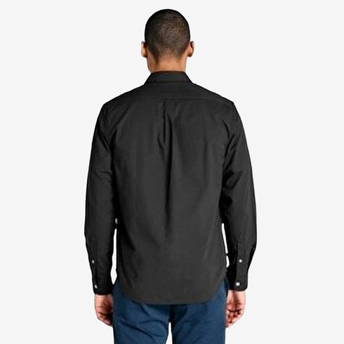 Timberland Mens Long Sleeve Stretch Poplin Shirt in Black