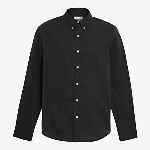 Timberland Mens Long Sleeve Stretch Poplin Shirt in Black