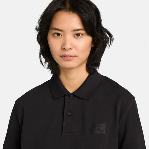Timberland Mens Silicon Badge Polo in Black