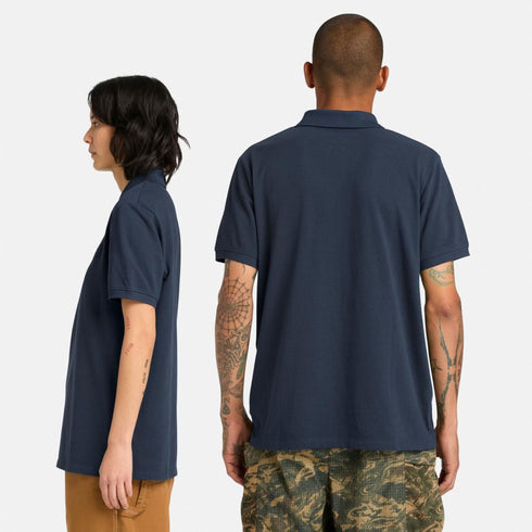 Timberland Mens Silicon Badge Polo in Blue