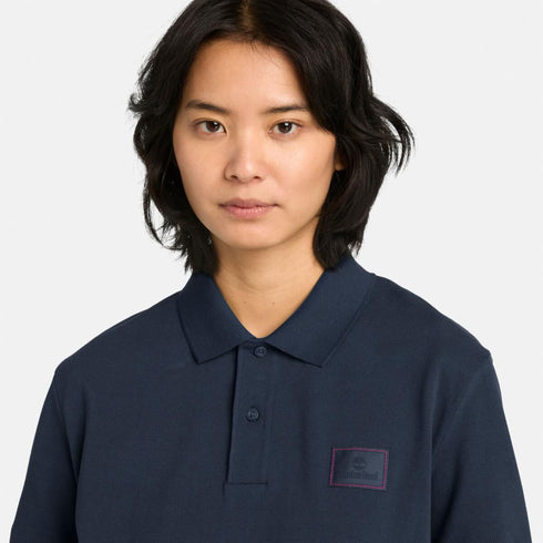 Timberland Mens Silicon Badge Polo in Blue