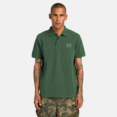 Timberland Mens Silicon Badge Polo in Green