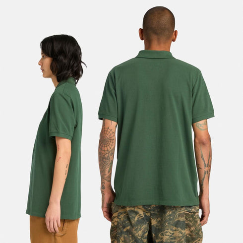 Timberland Mens Silicon Badge Polo in Green