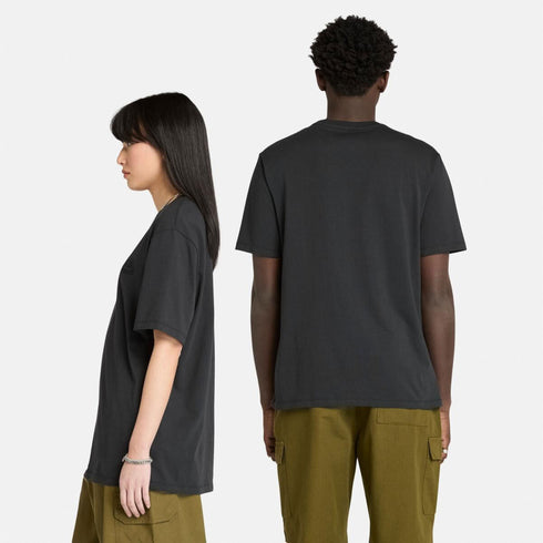 Timberland Mens Short Sleeve Silicon Badge Tee in Black