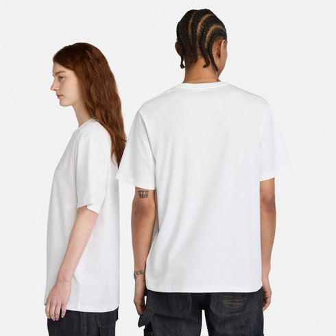 Timberland Mens Short Sleeve Silicon Badge Tee in White