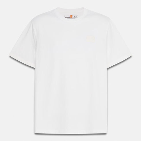Timberland Mens Short Sleeve Silicon Badge Tee in White