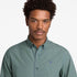 Timberland Mens Micro Plaid Poplin Shirt in Green