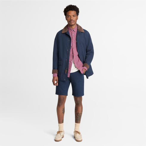 Timberland Mens Micro Plaid Poplin Shirt in Red