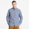 Timberland Mens Micro Plaid Poplin Shirt in Blue