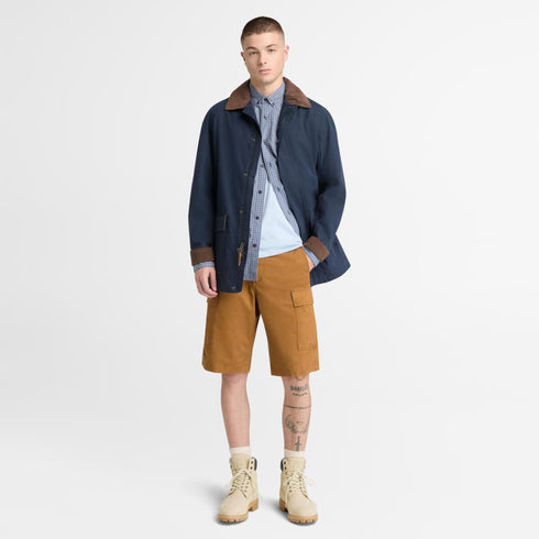 Timberland Mens Micro Plaid Poplin Shirt in Blue