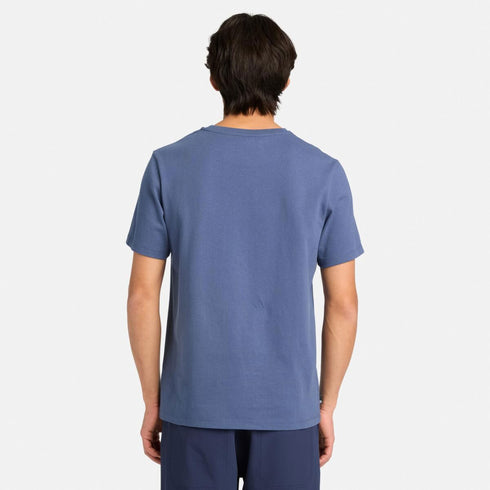 Timberland Mens Established 1973 Embroidery Logo Tee in Blue