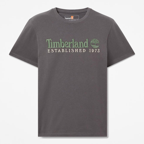 Timberland Mens Established 1973 Embroidery Logo Tee in Grey