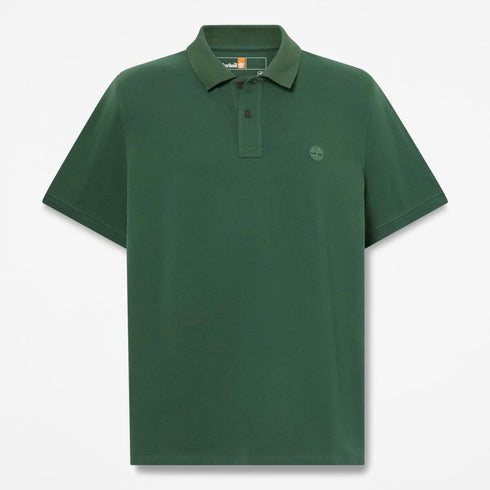 Timberland Mens Millers River Pique Short Sleeve Polo in Green