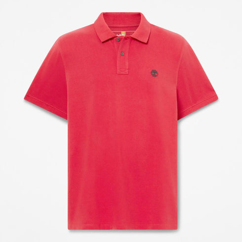 Timberland Mens Millers River Pique Short Sleeve Polo in Red