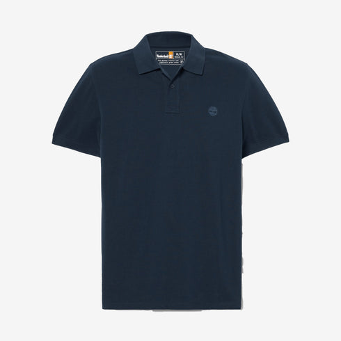 Timberland Mens Millers River Pique Short Sleeve Polo in Blue