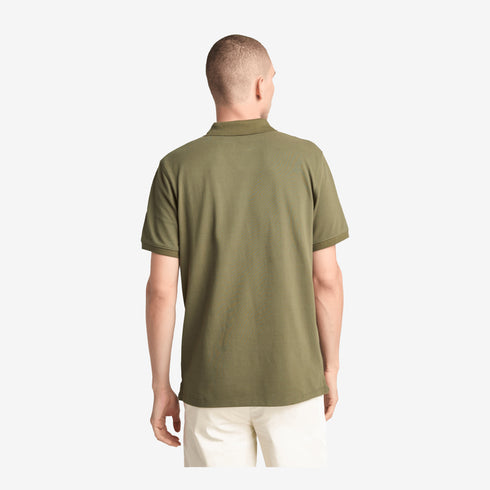 Timberland Mens Millers River Pique Short Sleeve Polo in Green
