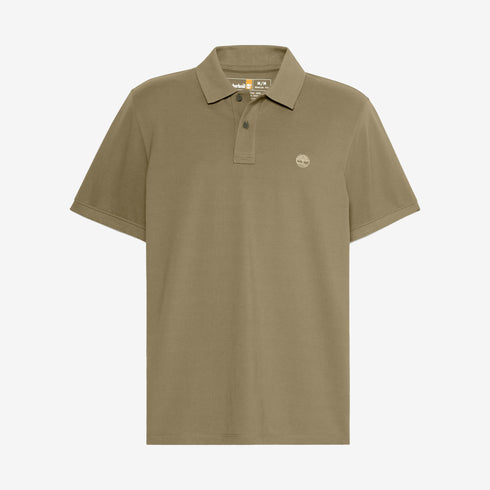 Timberland Mens Millers River Pique Short Sleeve Polo in Green