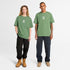 Timberland Mens Print Stack Logo Short Sleeve Tee in Green