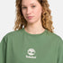 Timberland Mens Print Stack Logo Short Sleeve Tee in Green