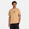 Timberland Mens Print Stack Logo Short Sleeve Tee in Brown