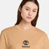 Timberland Mens Print Stack Logo Short Sleeve Tee in Brown