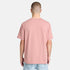 Timberland Mens Print Stack Logo Short Sleeve Tee in Pink